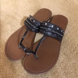 Strappy jeweled  sandals